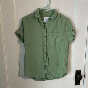 Lola River green button up